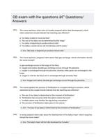 OB exam with hw questions - Questions/Answers