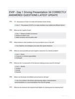 EVIP - Day 1 Driving Presentation 34 CORRECTLY ANSWERED QUESTIONS LATEST UPDATE