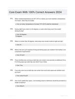 Core Exam With 100% Correct Answers 2024