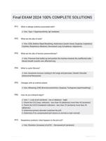 Final EXAM 2024 100% COMPLETE  SOLUTIONS