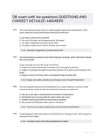 OB exam with hw questions QUESTIONS AND CORRECT  DETAILED ANSWERS