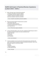 NURS 623 Exam 3 Practice/Review Questions Actual Questions and Answers New Guide 100% Correct