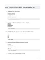 CLA Practice Test Study Guide Graded A+