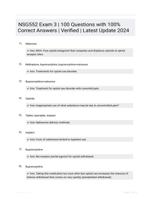 NSG552 Exam 3 | 100 Questions with 100% Correct Answers | Verified | Latest Update 2024