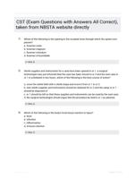 CST (Exam Questions with Answers All Correct), taken from NBSTA website directly