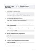 NSG233 - Exam 1 WITH 100% CORRECT ANSWERS