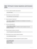 NSG 123 Exam 4 review Questions and Answers 2024