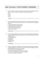 NSG 123 Exam 1 WITH CORRECT  ANSWERS