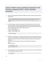 apcsp midterm exam questions Questions and Answers Updated (2024 / 2024) (Verified Answers)