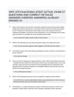 WPC 470 Final EXAM LATEST  ACTUAL EXAM 27  QUESTIONS AND CORRECT DETAILED ANSWERS  (VERIFIED ANSWERS) |ALREADY GRADED A+