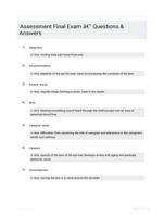 Assessment Final Exam - Questions & Answers