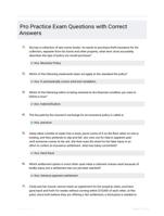 Pro Practice Exam Questions with Correct Answers