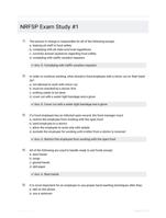 NRFSP Exam Study #1