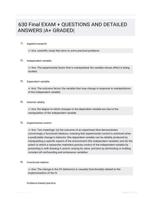 630 Final EXAM +  QUESTIONS AND DETAILED ANSWERS |A+ GRADED|