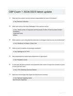 CBP Exam 1 2024/2025 latest update