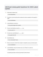242 Exam study guide Questions for 2024 Latest Update.