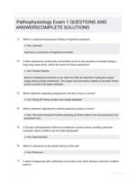 Pathophysiology Exam 1 QUESTIONS AND  ANSWERSCOMPLETE SOLUTIONS