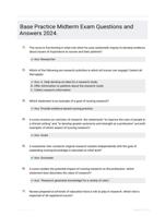 Base Practice Midterm Exam Questions and Answers 2024.
