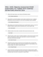 WGU - D426: Objective Assessment EXAM QUESTIONS (151 TERMS) WITH VERIFIED DEFINITIONS UPDATED 2024