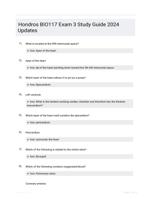 Hondros BIO117 Exam 3 Study Guide 2024 Updates