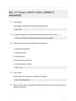 Bio 117 Exam 2 WITH 100% CORRECT ANSWERS