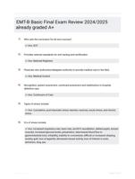 EMT-B Basic Final Exam Review 2024/2025  already graded A+