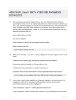 450 FINAL Exam 100% VERIFIED ANSWERS  2024/2025