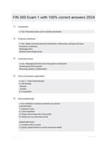 FIN 300 Exam 1 with 100% correct answers 2024