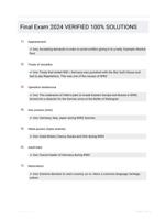 Final Exam 2024 VERIFIED 100% SOLUTIONS