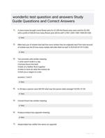 wonderlic test question and answers Study Guide Questions and Correct Answers