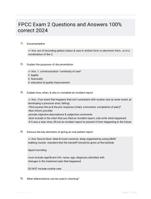 FPCC Exam 2 Questions and Answers 100% correct 2024