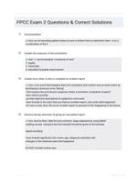 FPCC Exam 2 Questions & Correct Solutions