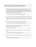 CPR Exam - Questions & Solutions