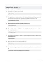 NAB CORE exam #2