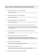 exam review Questions and Answers 2024