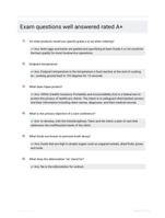Exam questions well answered rated A+