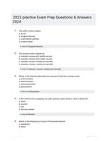 2023 practice Exam Prep Questions & Answers 2024