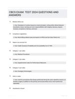 CBCS EXAM. TEST 2024 QUESTIONS AND ANSWERS