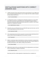 620 Final EXAM QUESTIONS WITH CORRECT ANSWERS 2024