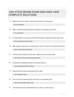 CNA STATE BOARD EXAM 2024 2024 100% COMPLETE  SOLUTIONS