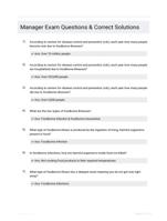 Manager Exam Questions & Correct Solutions