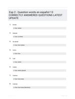 Esp 2 - Question words en espaol 13 CORRECTLY ANSWERED QUESTIONS LATEST UPDATE