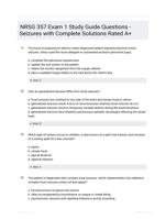 NRSG 357 Exam 1 Study Guide Questions - Seizures with Complete Solutions Rated A+