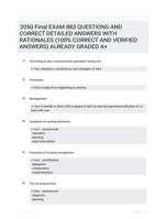 2050 Final EXAM 883 QUESTIONS AND CORRECT DETAILED ANSWERS WITH RATIONALES (100% CORRECT AND VERIFIED ANSWERS) ALREADY GRADED A+