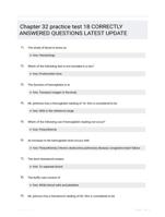 Chapter 32 practice test 18 CORRECTLY ANSWERED QUESTIONS LATEST UPDATE