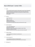 Nurs 2356 Exam 1 correct 100%
