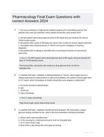Pharmacology Final Exam Questions with correct Answers 2024