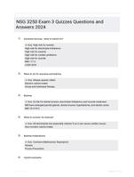 NSG 3250 Exam 3 Quizzes Questions and Answers 2024