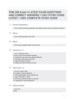 PNR 206 Exam 3 LATEST EXAM QUESTIONS  AND CORRECT ANSWERS / CALT STUDY  GUIDE LATEST  | 100% COMPLETE  STUDY GUIDE