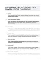 PNR 105 EXAM 2 - 48 QUESTIONS FULLY SOLVED & VERIFIED FOR ACCURACY.